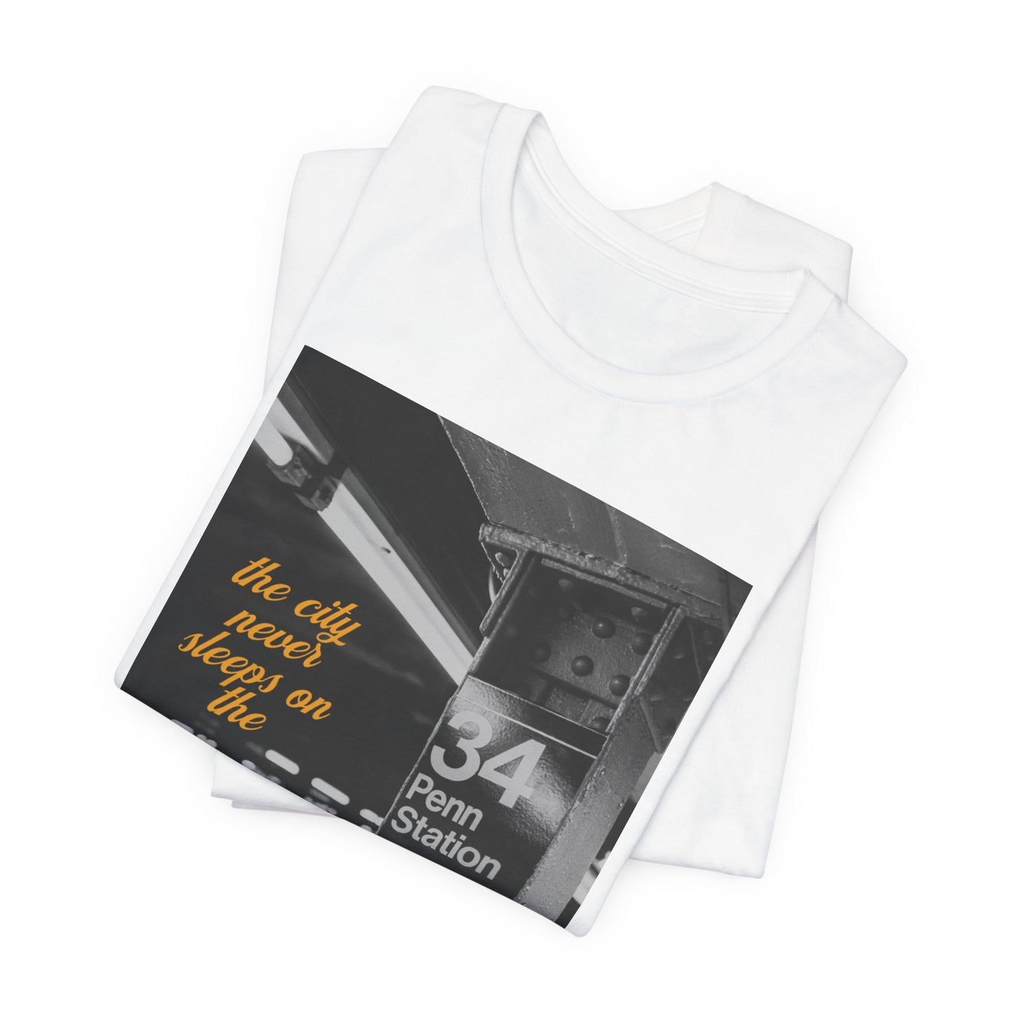 34 Penn Station Subway Photo Tee | Knicks Typography City Transit
